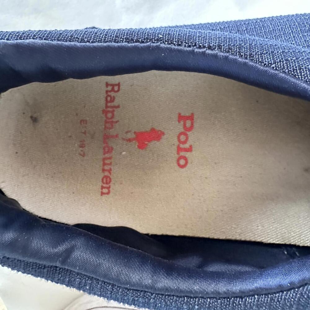 Polo Ralph Lauren Men's Navy Canvas Sneakers - 7.5 - Picture 2 of 7